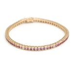 Pink Sapphire Diamond Bracelet