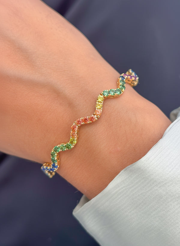 Rainbow Sapphire Bracelet
