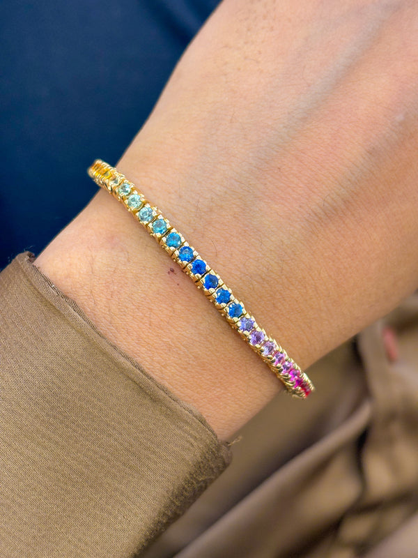 Rainbow Sapphire Bracelet