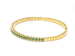 Emerald Round Bangle Bracelet