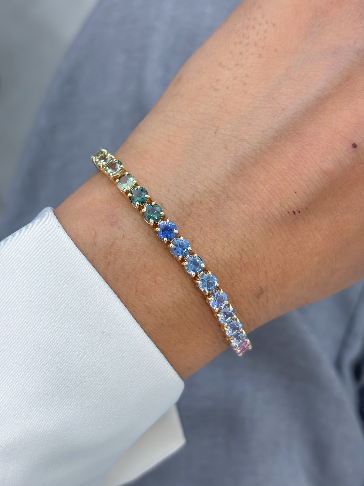 Rainbow Sapphire Bracelet