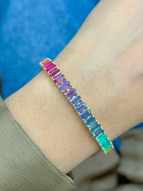 Rainbow Sapphire Bracelet