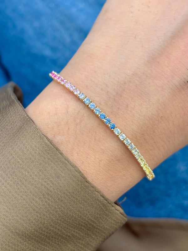 Rainbow Sapphire Bracelet