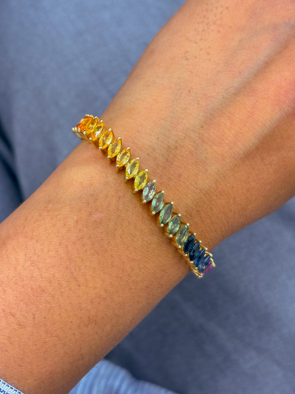 Rainbow Sapphire Bracelet