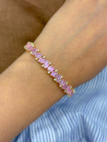 Pink Sapphire Diamond Bracelet