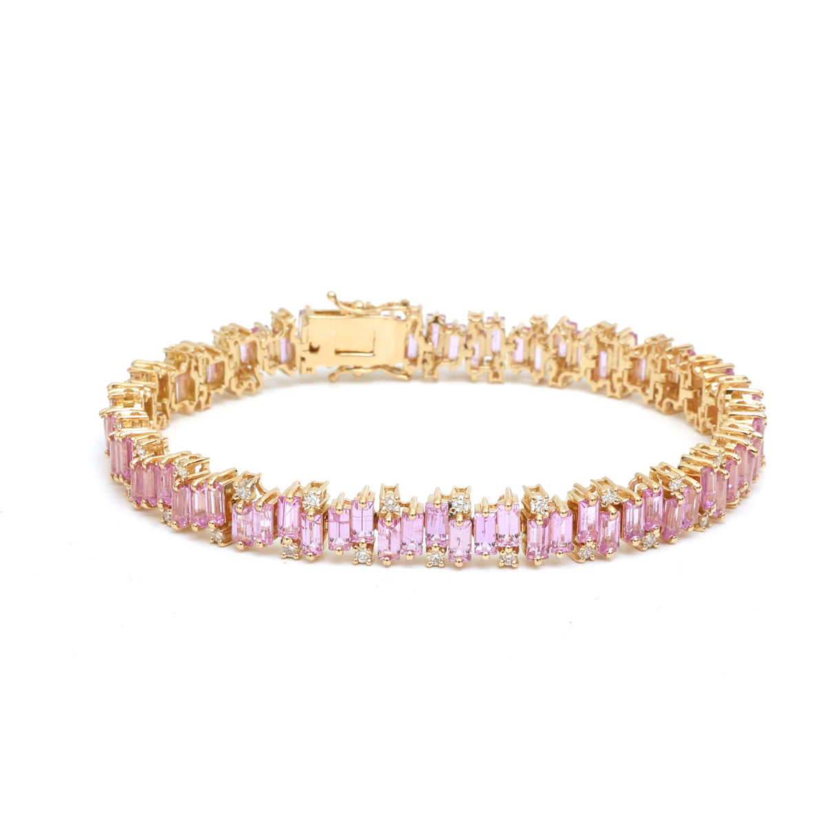 Pink Sapphire Diamond Bracelet