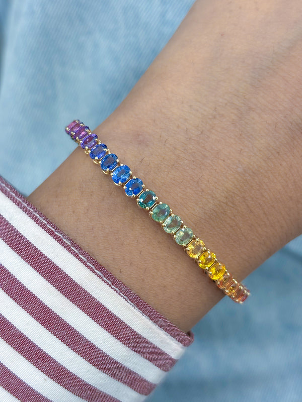 Rainbow Sapphire Bracelet