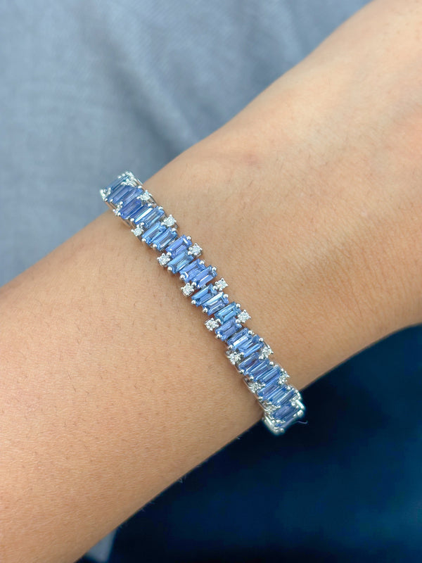 Blue Sapphire Diamond Bracelet