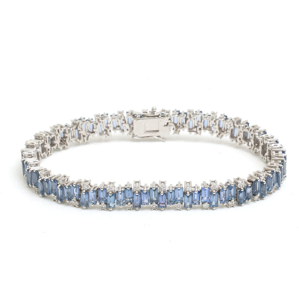 Blue Sapphire Diamond Bracelet