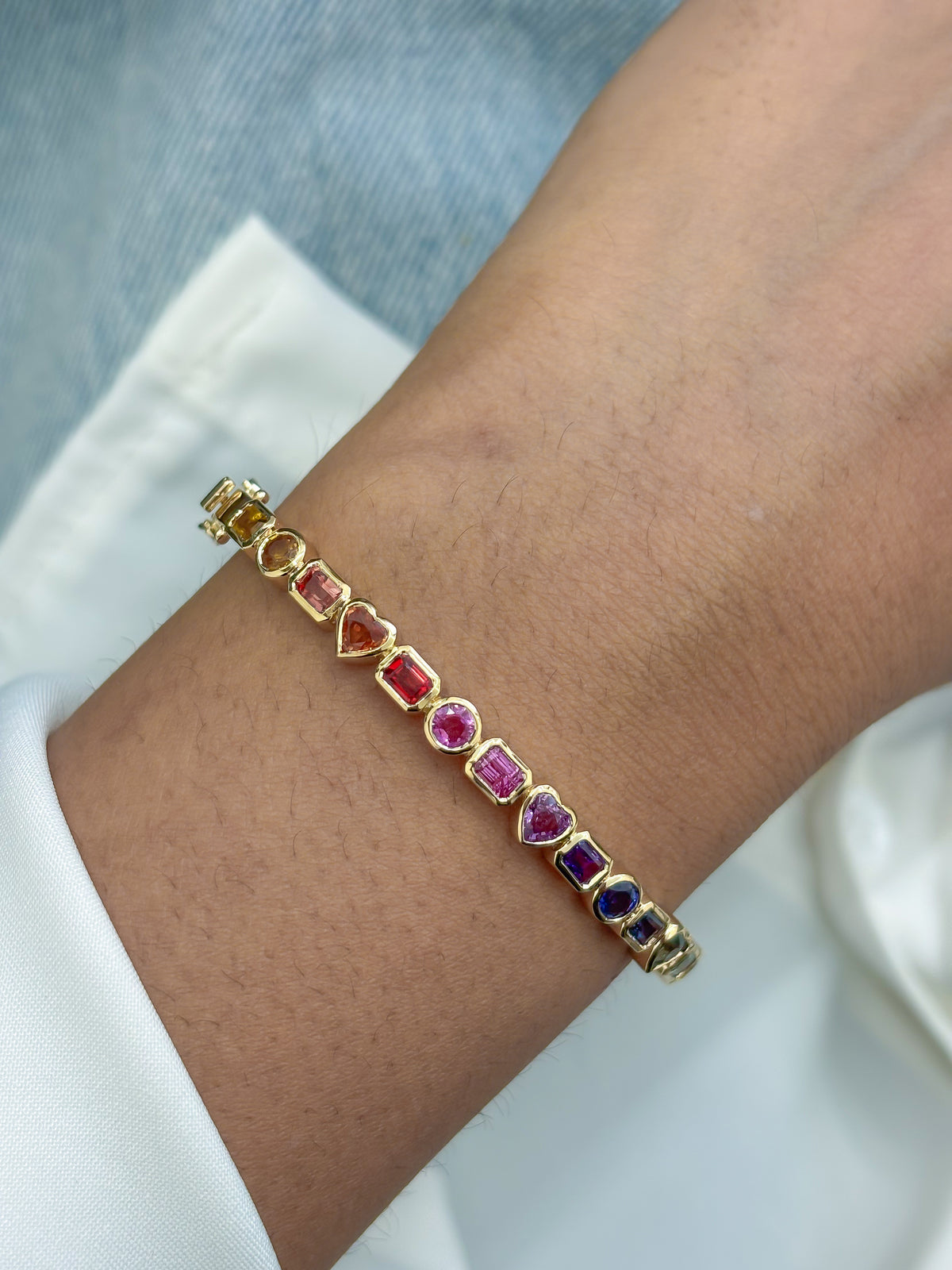 Rainbow Sapphire Bracelet