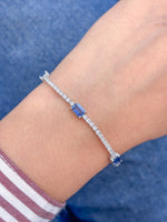 Blue Sapphire Diamond Bracelet