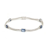 Blue Sapphire Diamond Bracelet