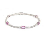 Pink Sapphire Diamond Bracelet