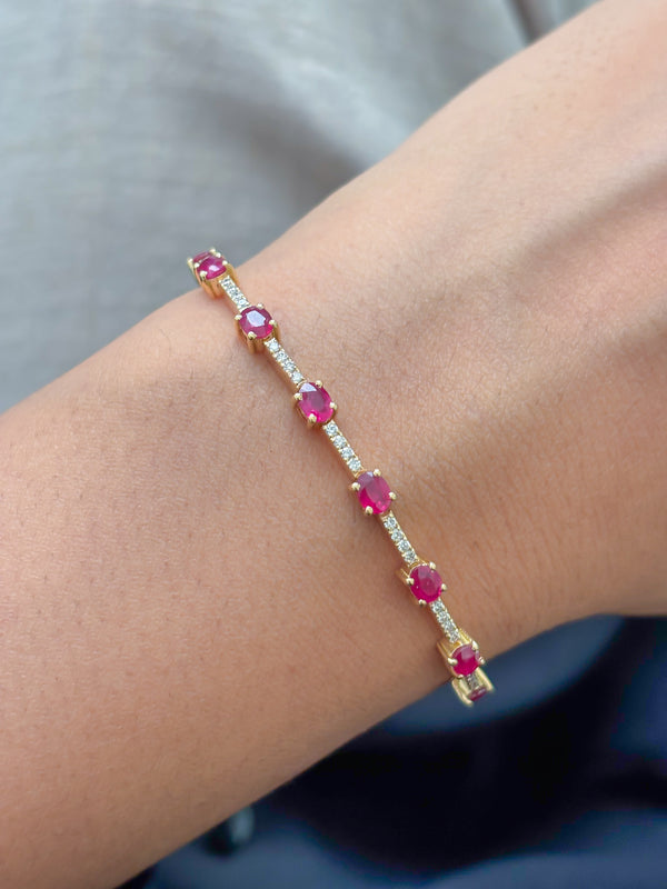 Ruby Diamond Bracelet