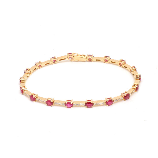 Ruby Diamond Bracelet