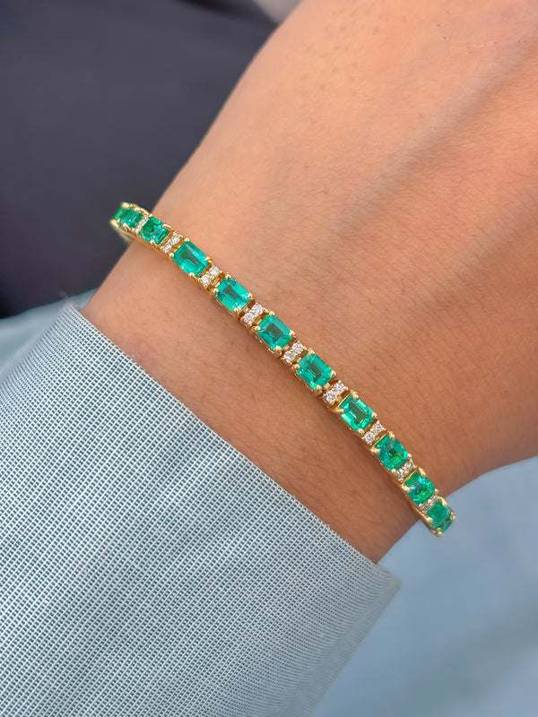 Emerald Diamond Bracelet