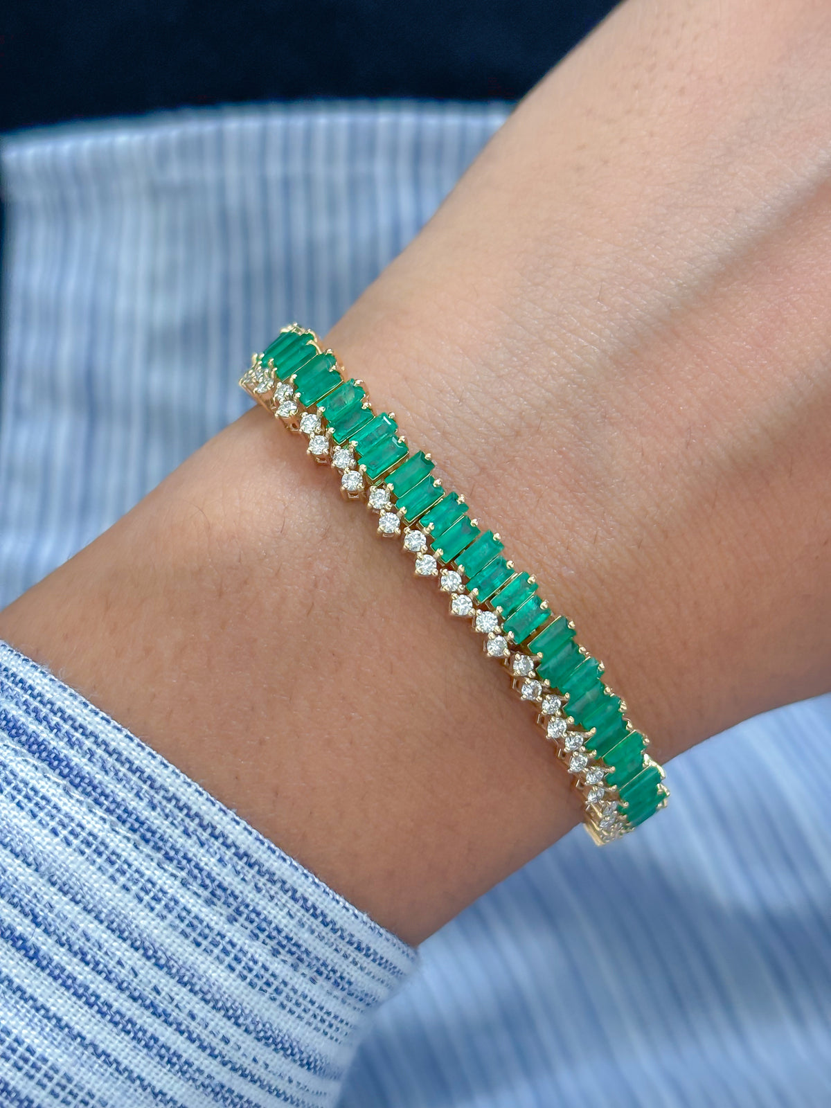 Emerald Diamond Bracelet