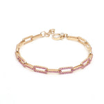 Pink Sapphire Diamond Bracelet