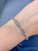 Blue Sapphire Diamond Bracelet