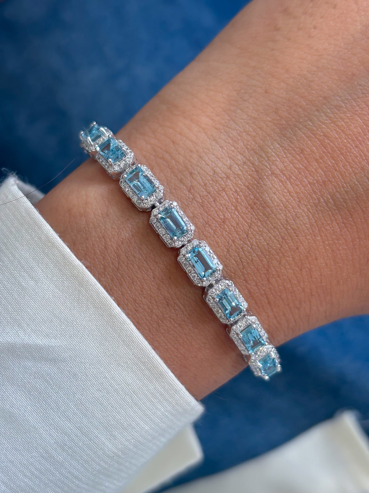 Aquamarine Diamond Bracelet