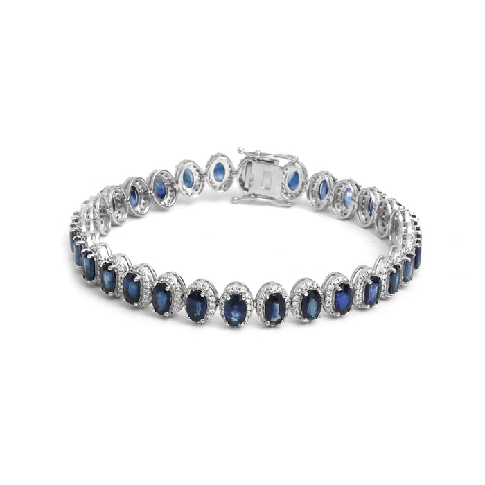 Blue Sapphire Diamond Bracelet