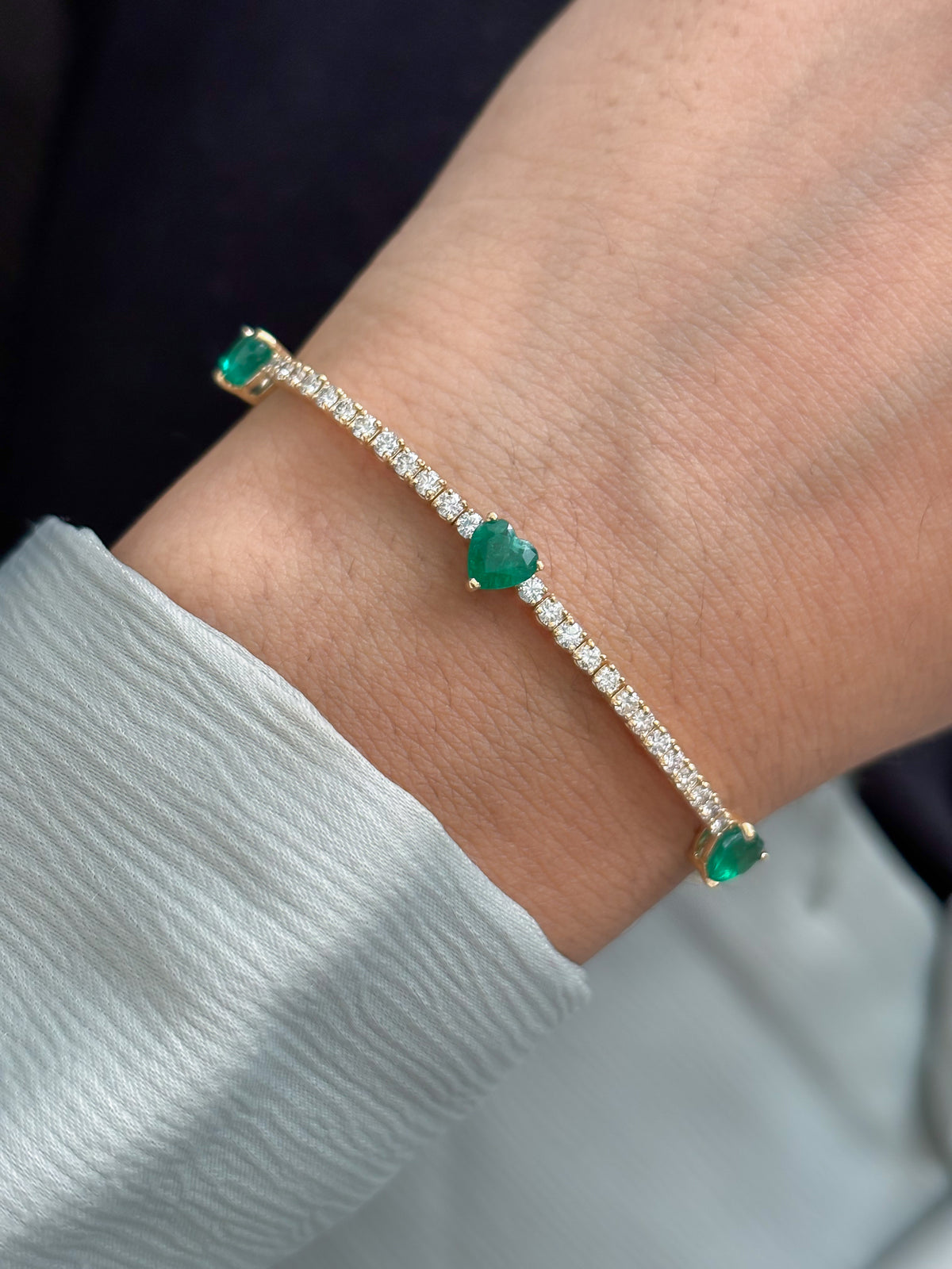 Emerald Diamond Bracelet