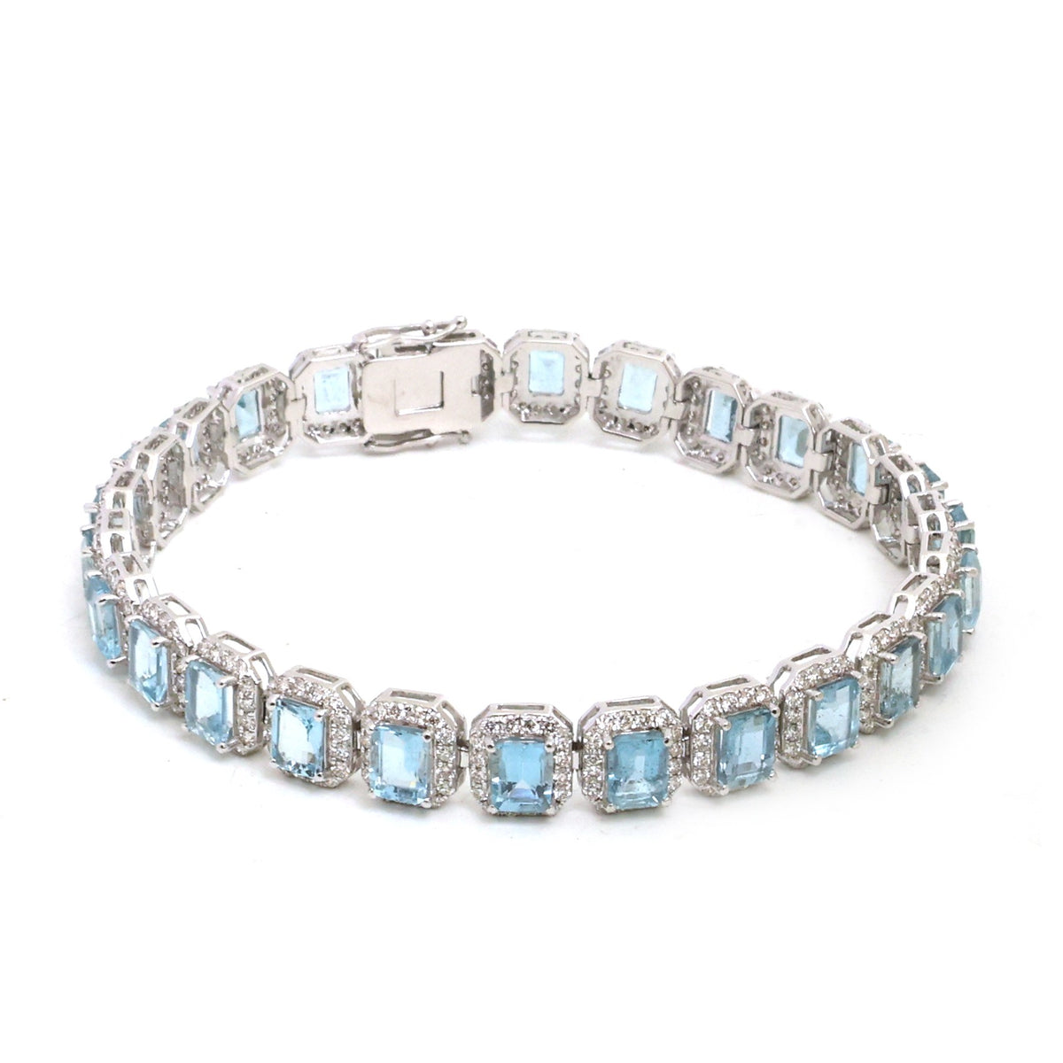 Aquamarine Diamond Bracelet