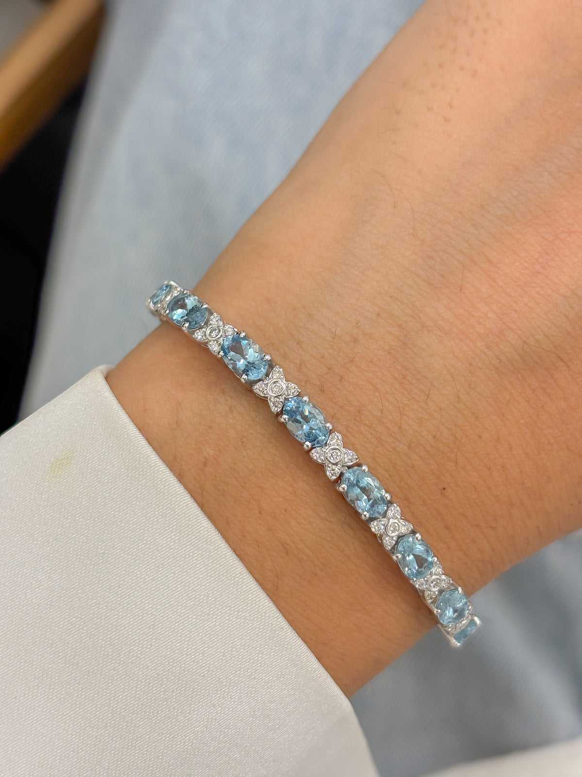 Aquamarine Diamond Bracelet