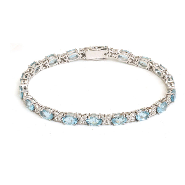 Aquamarine Diamond Bracelet