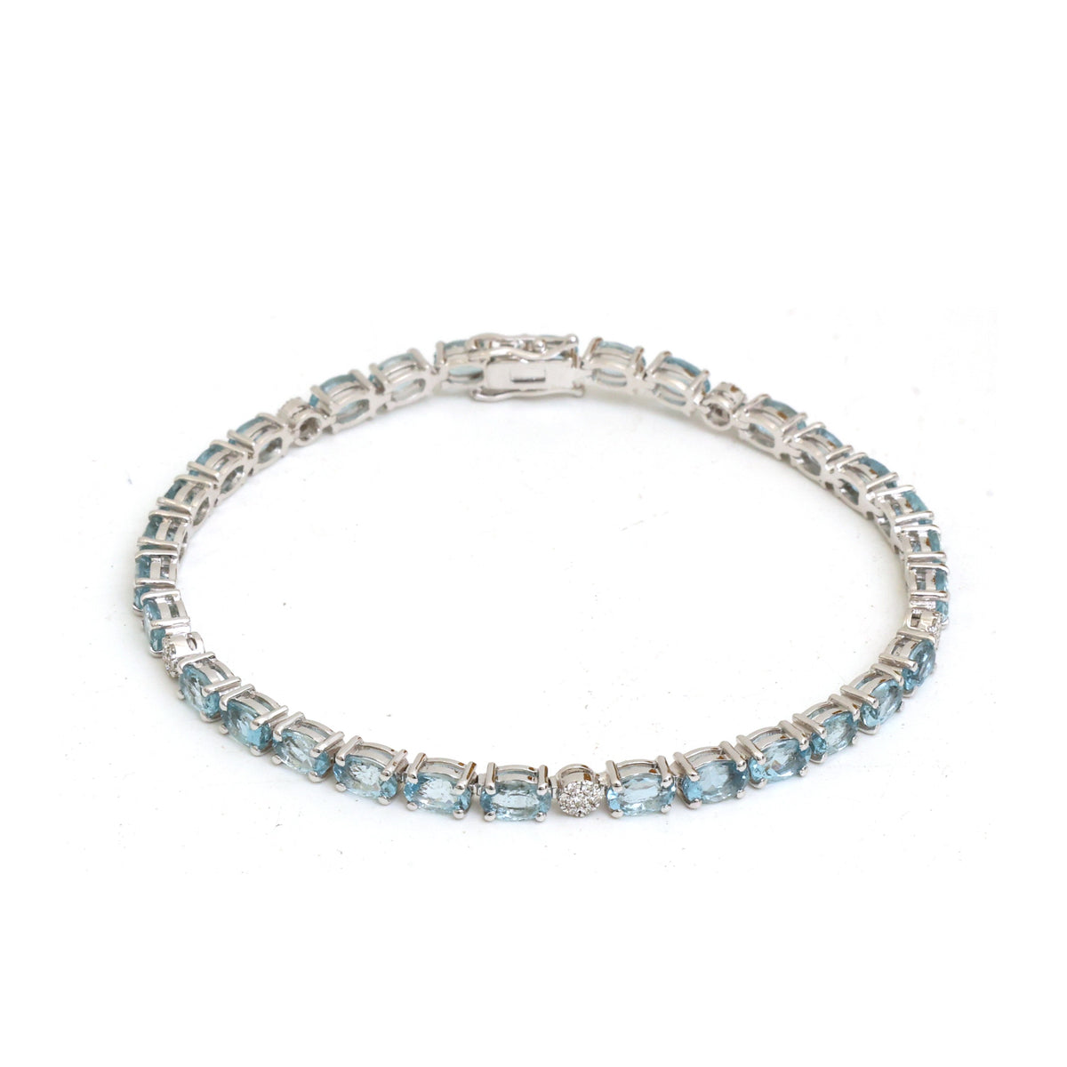 Aquamarine Diamond Bracelet