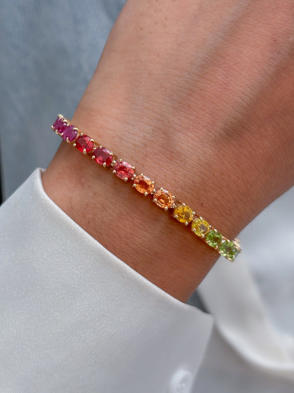 Rainbow Sapphire Bracelet