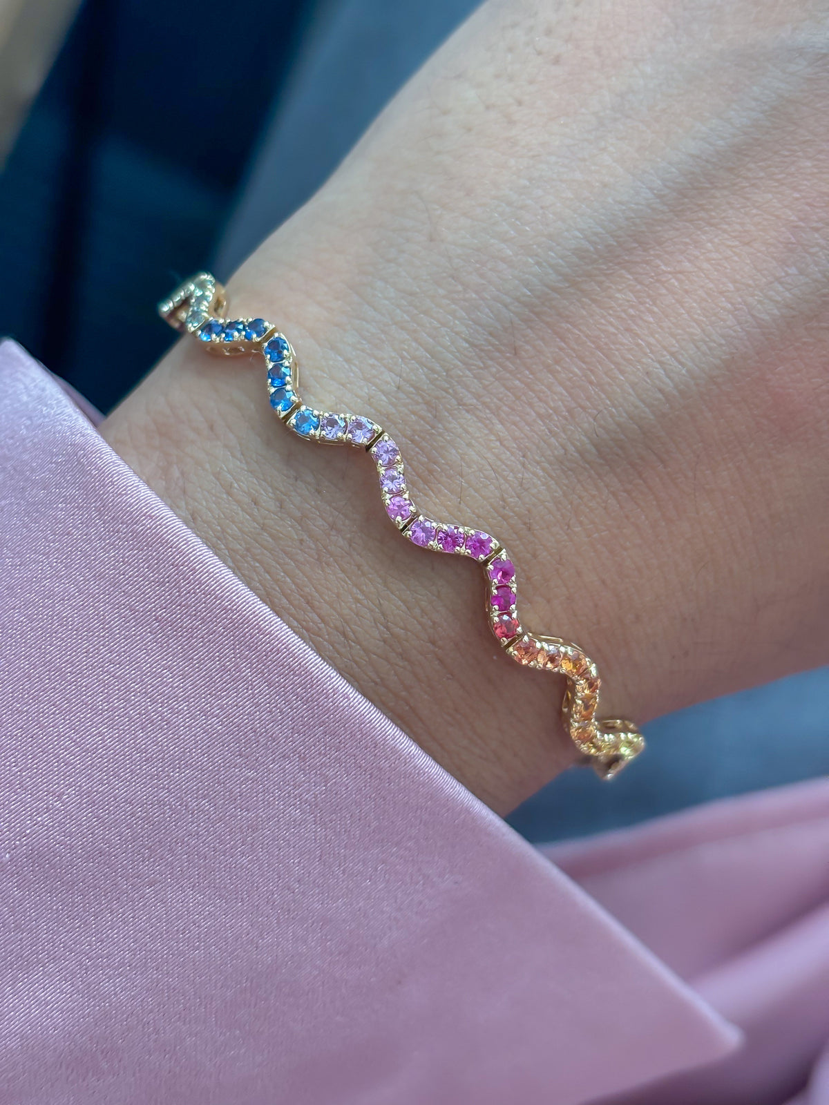 Rainbow Sapphire Bracelet