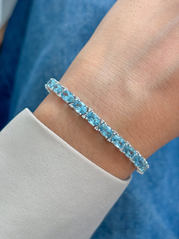 Aquamarine Diamond Bracelet