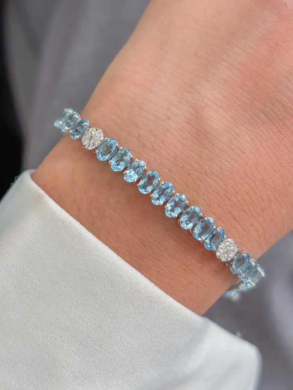 Aquamarine Diamond Bracelet