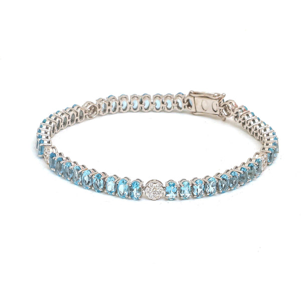 Aquamarine Diamond Bracelet