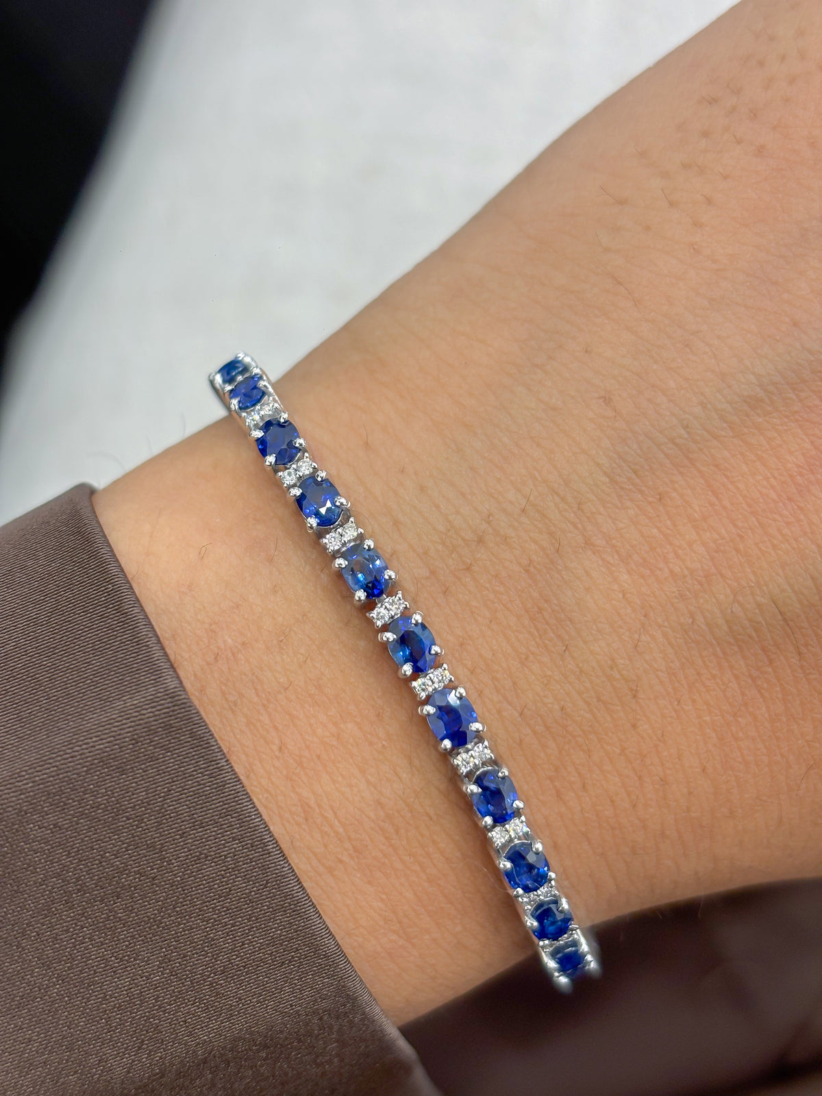Blue Sapphire Diamond Bracelet