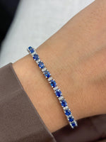 Blue Sapphire Diamond Bracelet