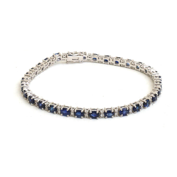 Blue Sapphire Diamond Bracelet