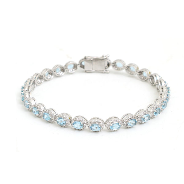 Aquamarine Diamond Bracelet