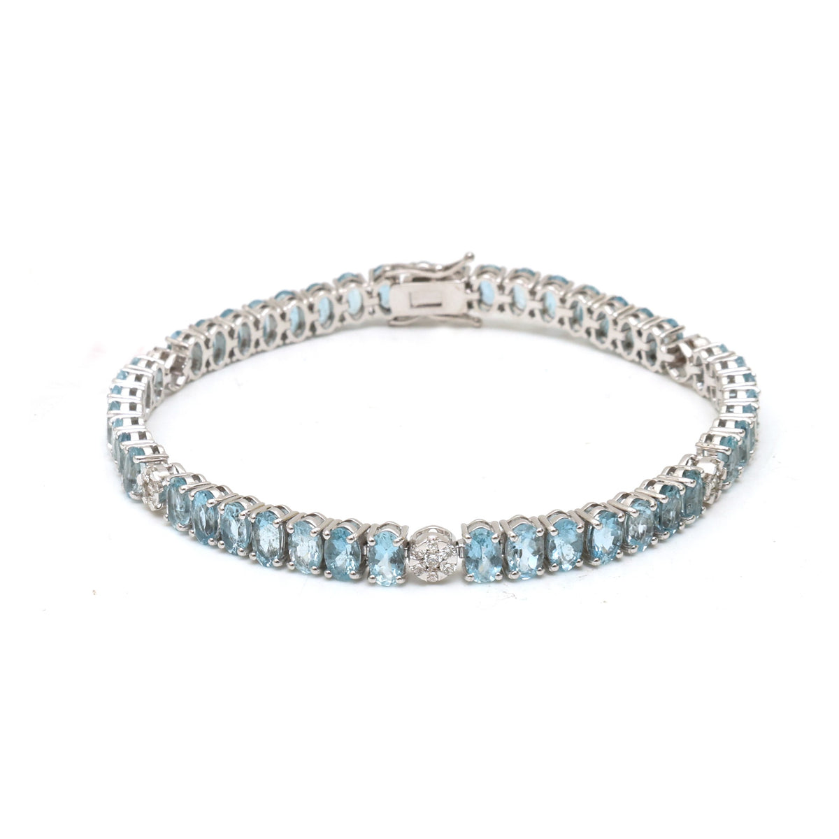 Aquamarine Diamond Bracelet