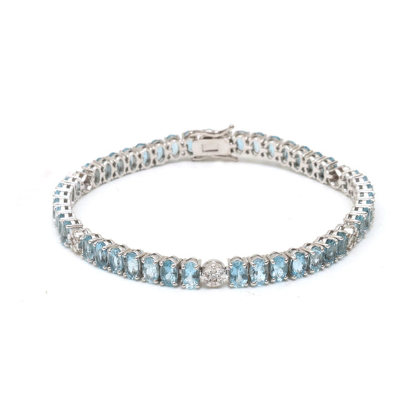 Aquamarine Diamond Bracelet