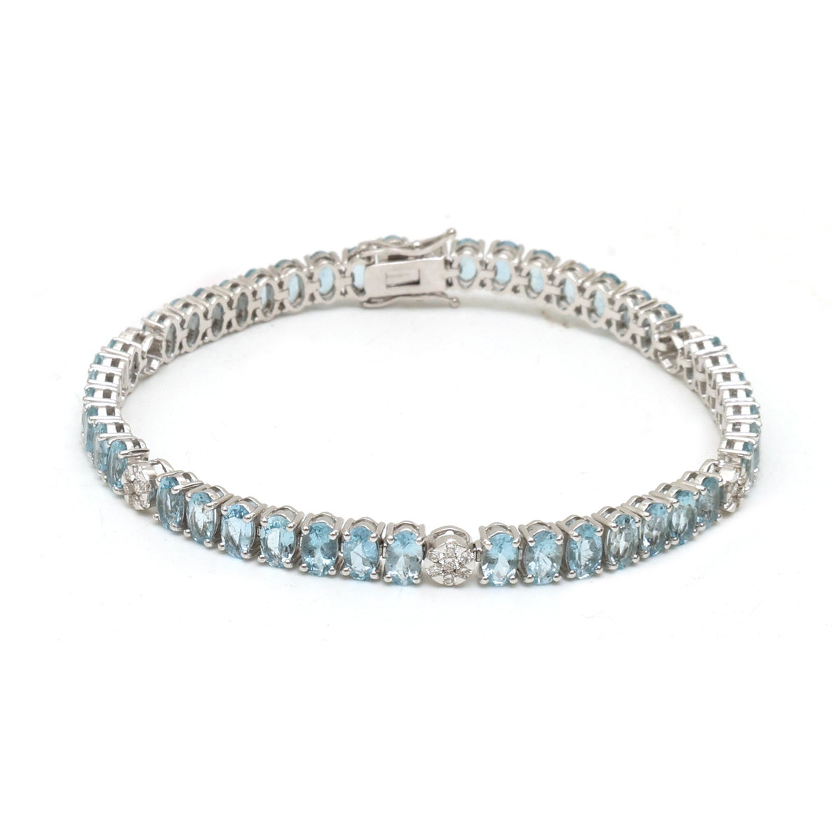 Aquamarine Diamond Bracelet