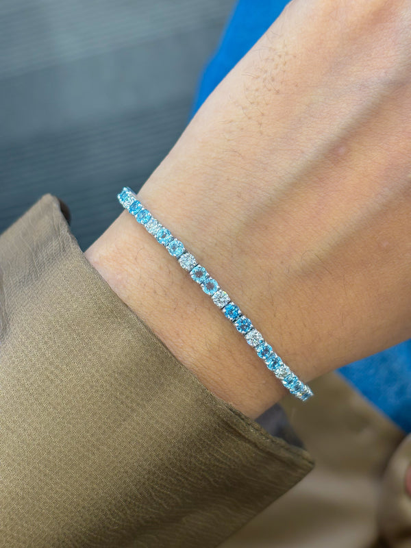 Aquamarine Diamond Bracelet