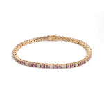Pink Sapphire Diamond Bracelet