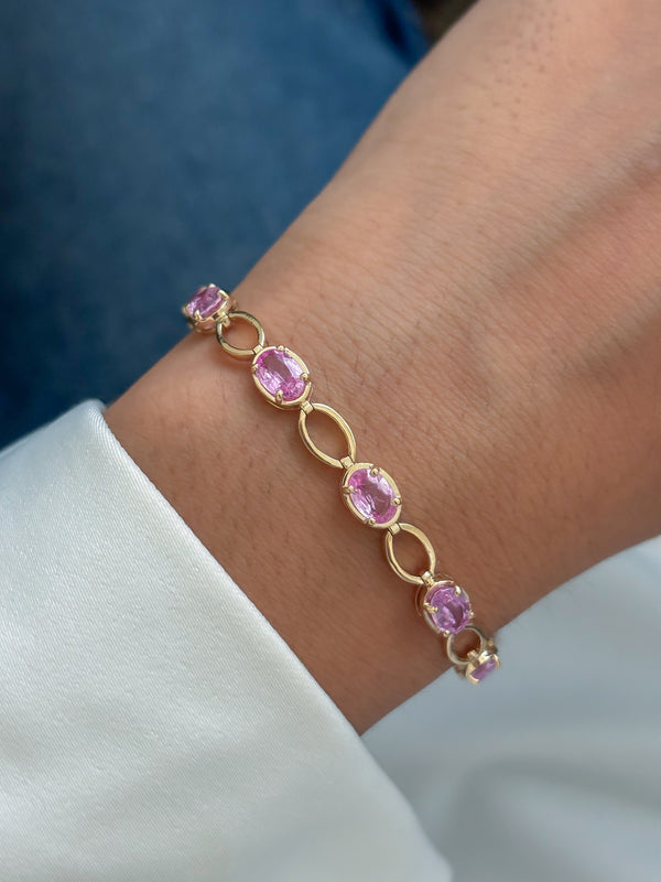 Pink Sapphire Bracelet