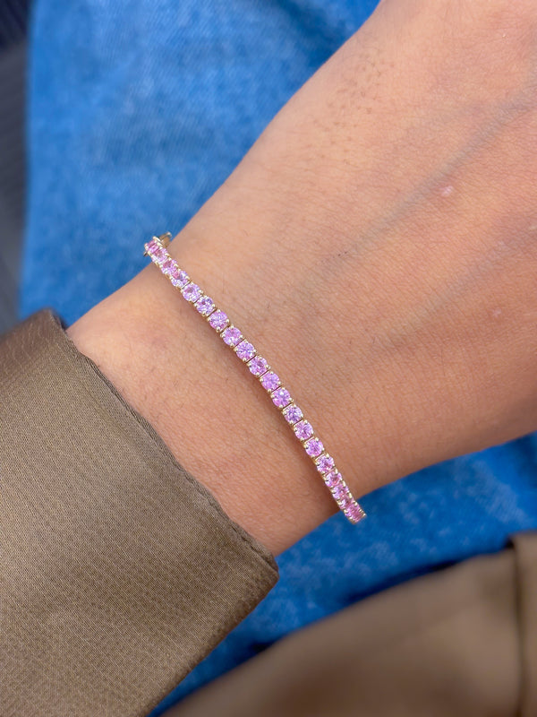 Pink Sapphire Bracelet