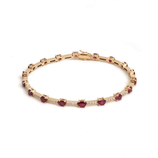 Ruby Diamond Bracelet