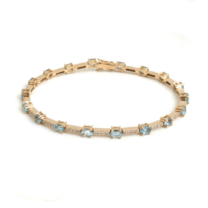 Aquamarine Diamond Bracelet