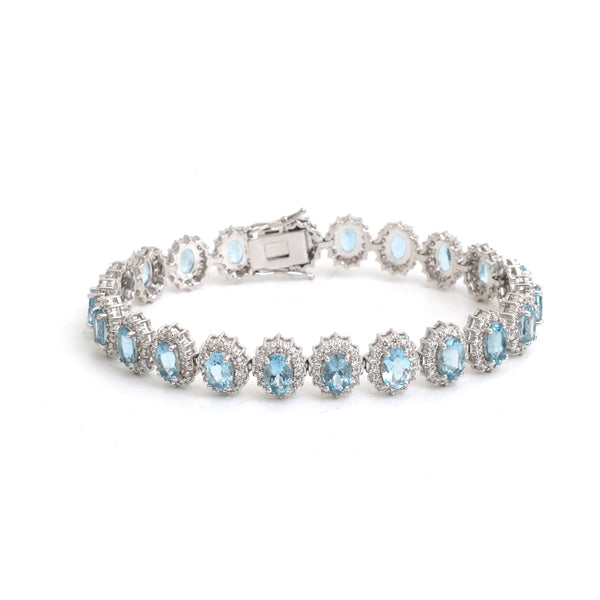 Aquamarine Diamond Bracelet