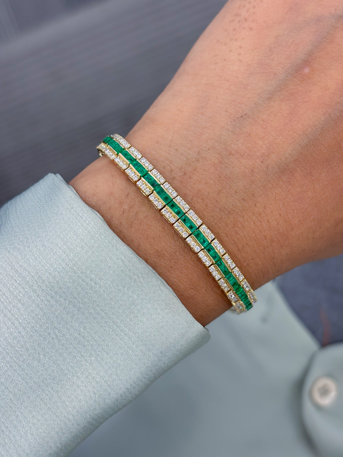 Emerald Diamond Bracelet